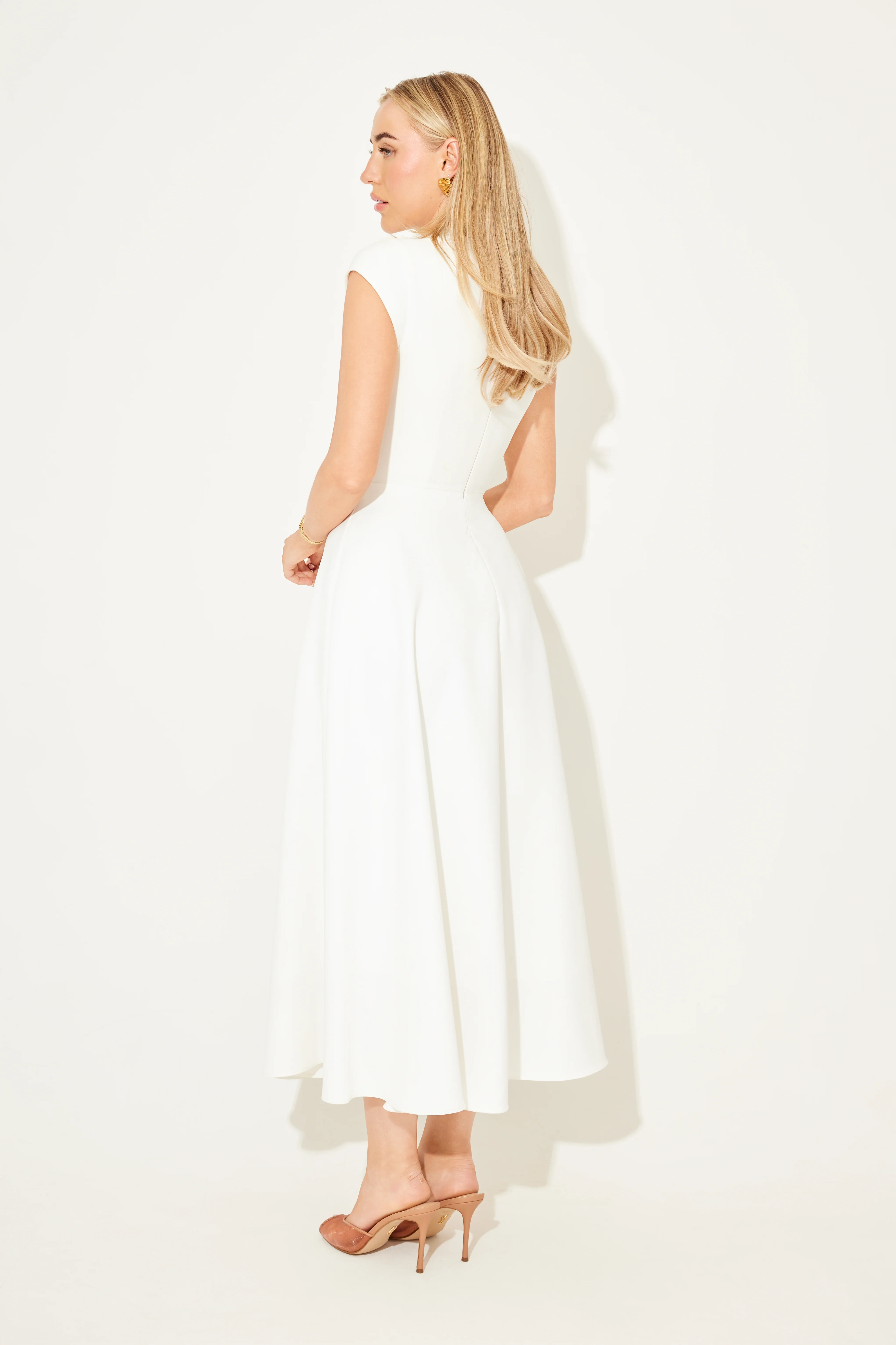 Cap Sleeve Midi Dress - Image 4