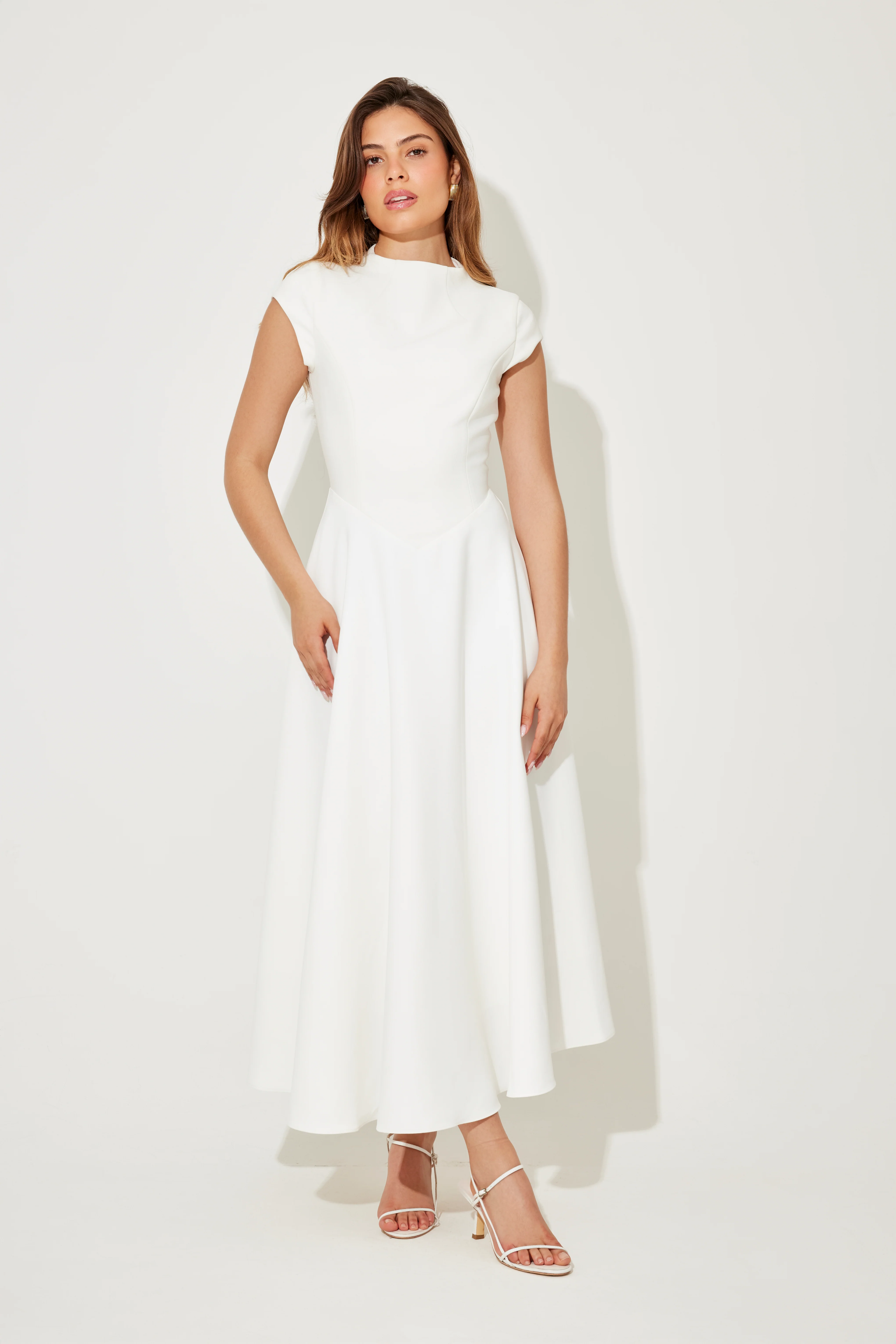 Cap Sleeve Midi Dress - Image 5