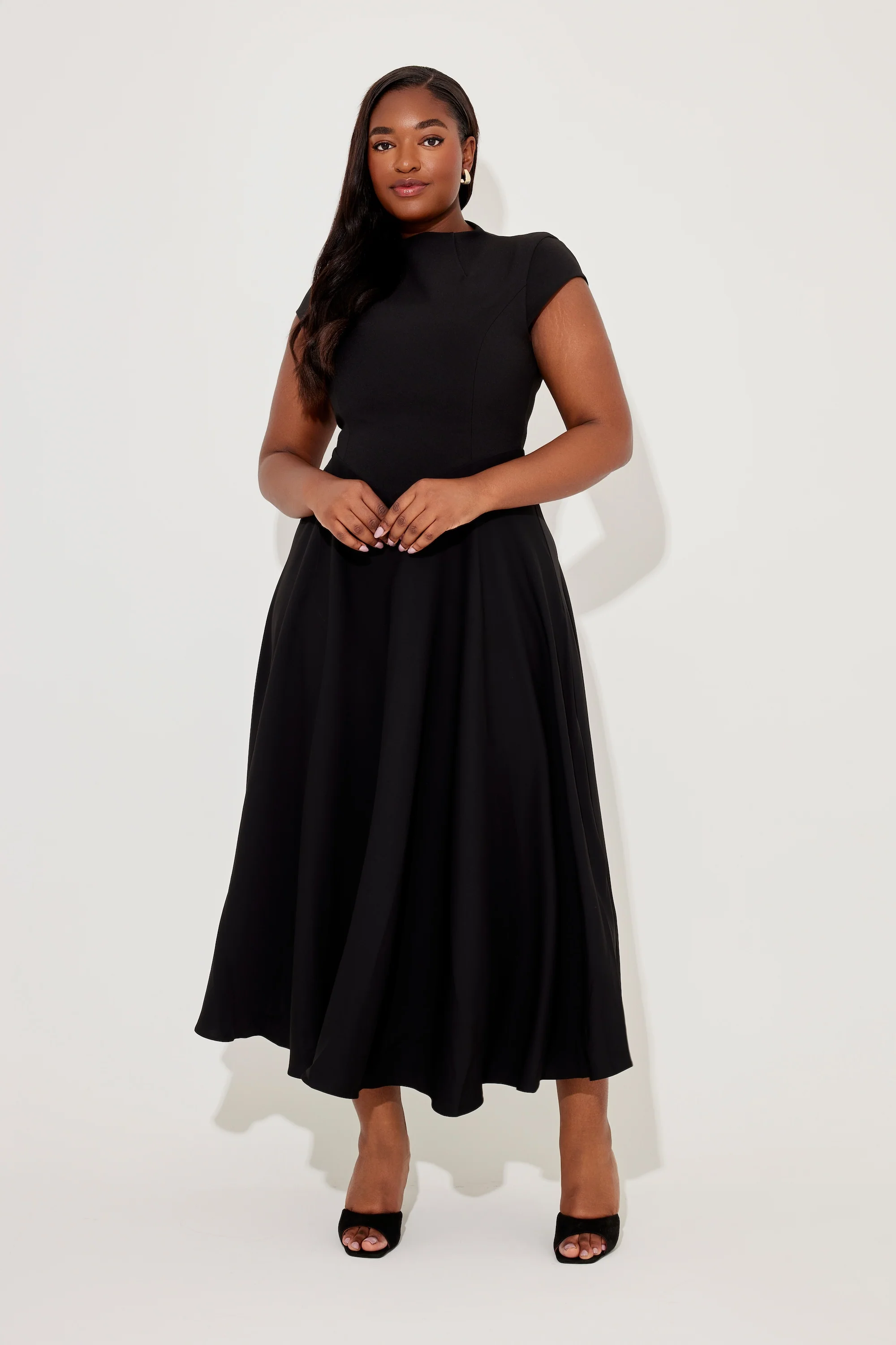 Cap Sleeve Midi Dress - Image 6