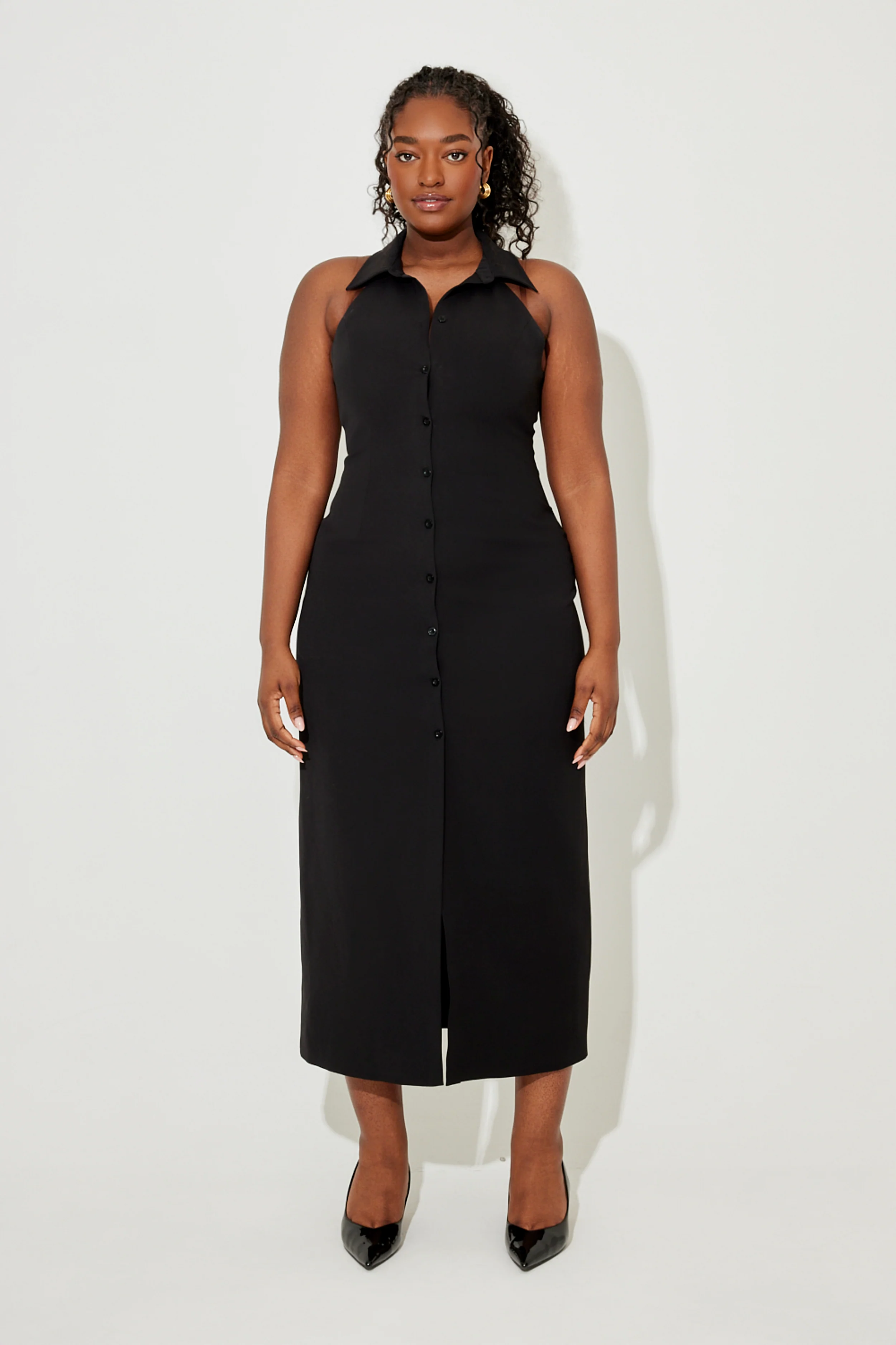 Collar Maxi Dress - Image 5