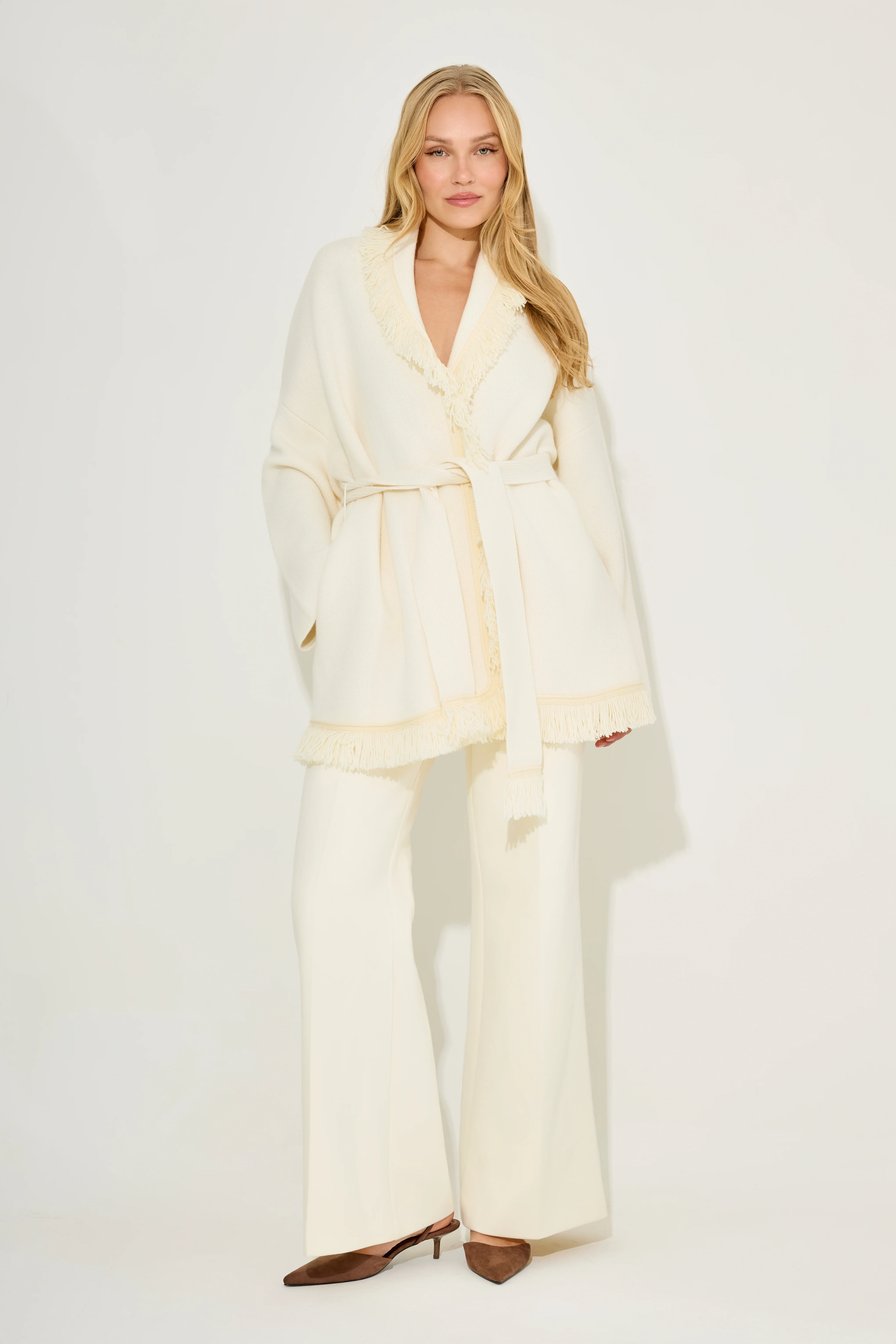 Wool Fringe Cardigan - Image 3