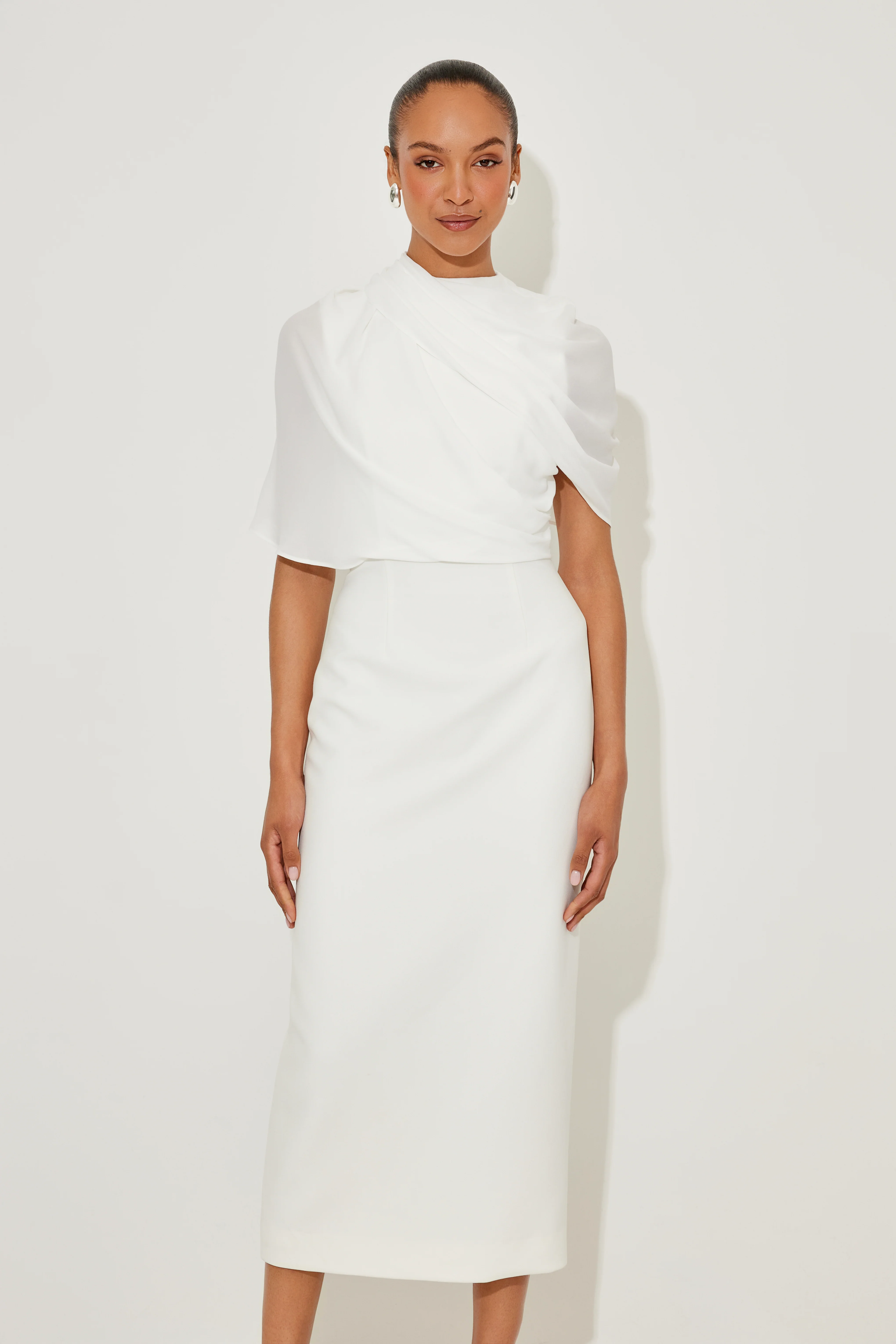 Gathered Midi Dress - Image 3