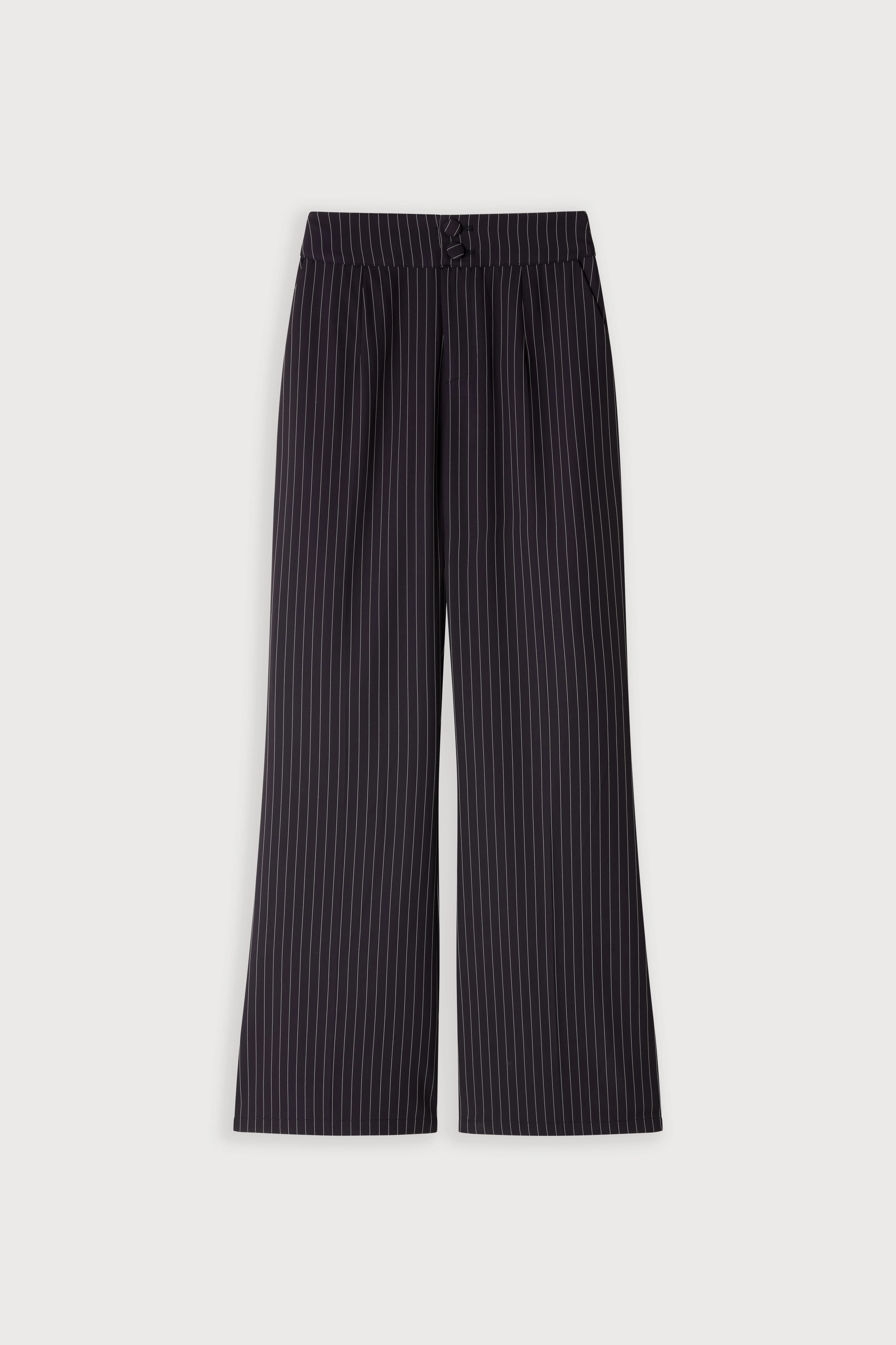 Pinstripe Slim Flare Trousers - Image 6