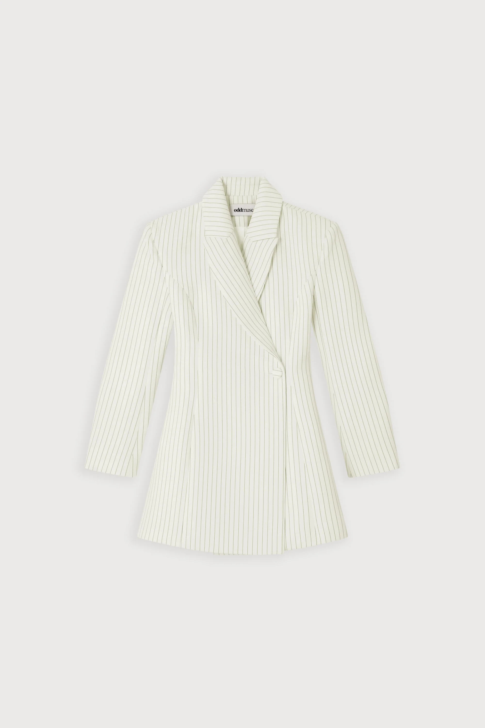 Pinstripe Tailored Blazer Dress - Image 8