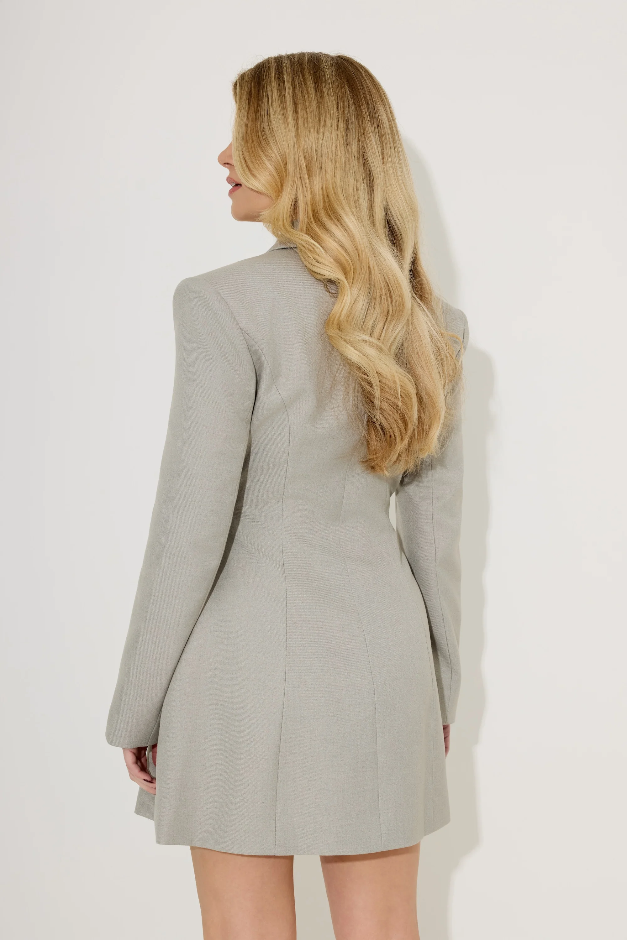 Wool Mix Tailored Blazer Dress - Image 5