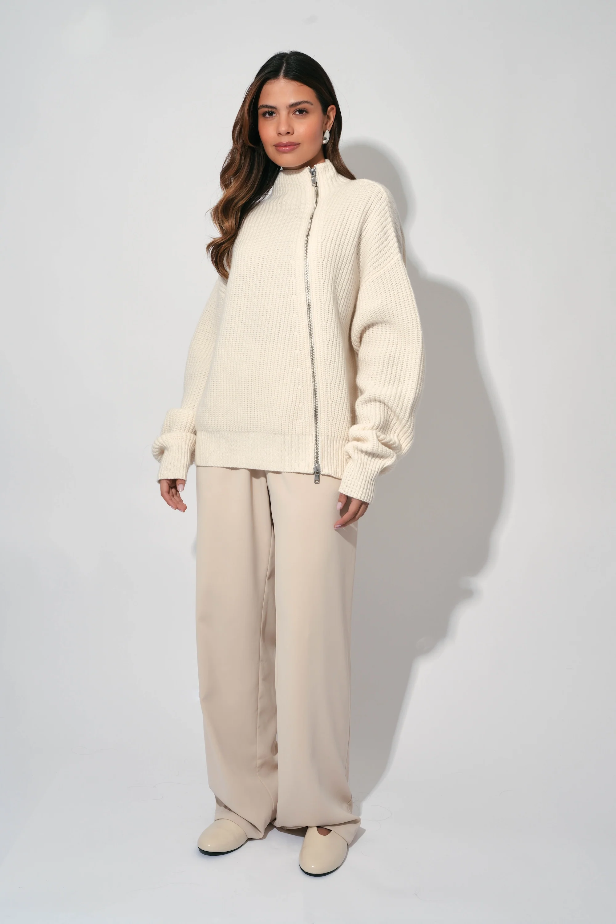 Wool Zip Jumper - Image 3
